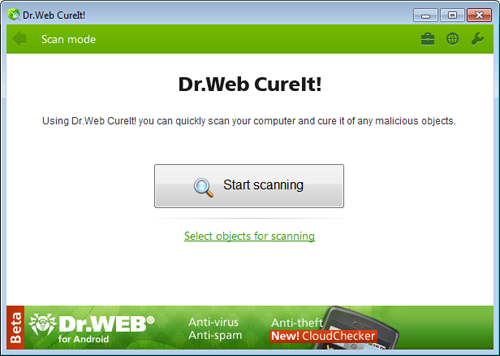 برنامج Dr.Web CureIt! 10.0 2015-03-01 دكتور ويب كيوريت للحماية من الفيروسات و التروجان