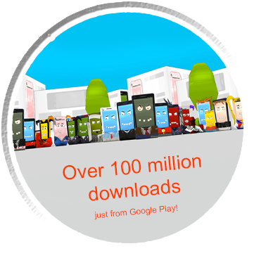Over 100 million downloads on Google Play!