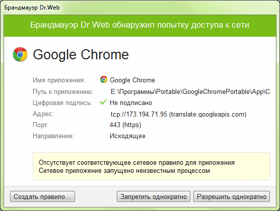 Брандмауэр dr web