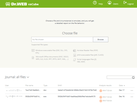 screen Dr.Web vxCube #drweb