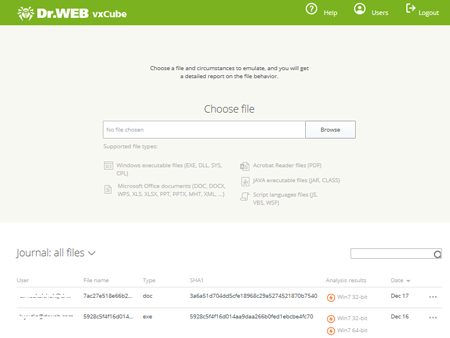 screen Dr.Web vxCube <a href='https://news.drweb.fr/hashtag/?q=drweb'>#DrWeb</a>