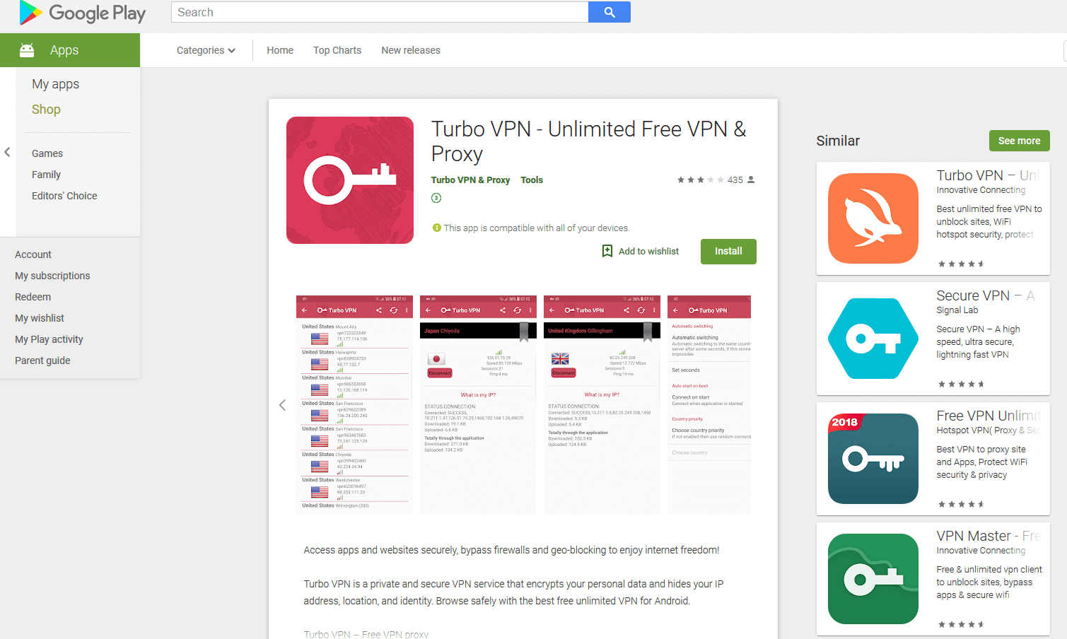 Android Apps by Your Freedom VPN Client on Google Play