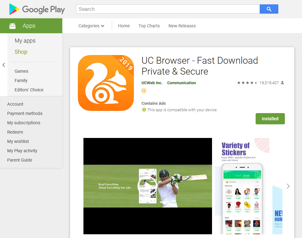 change download path in uc browser