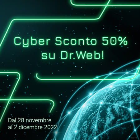 Cyber Monday antivirus: la protezione completa Dr.Web a metà prezzo!