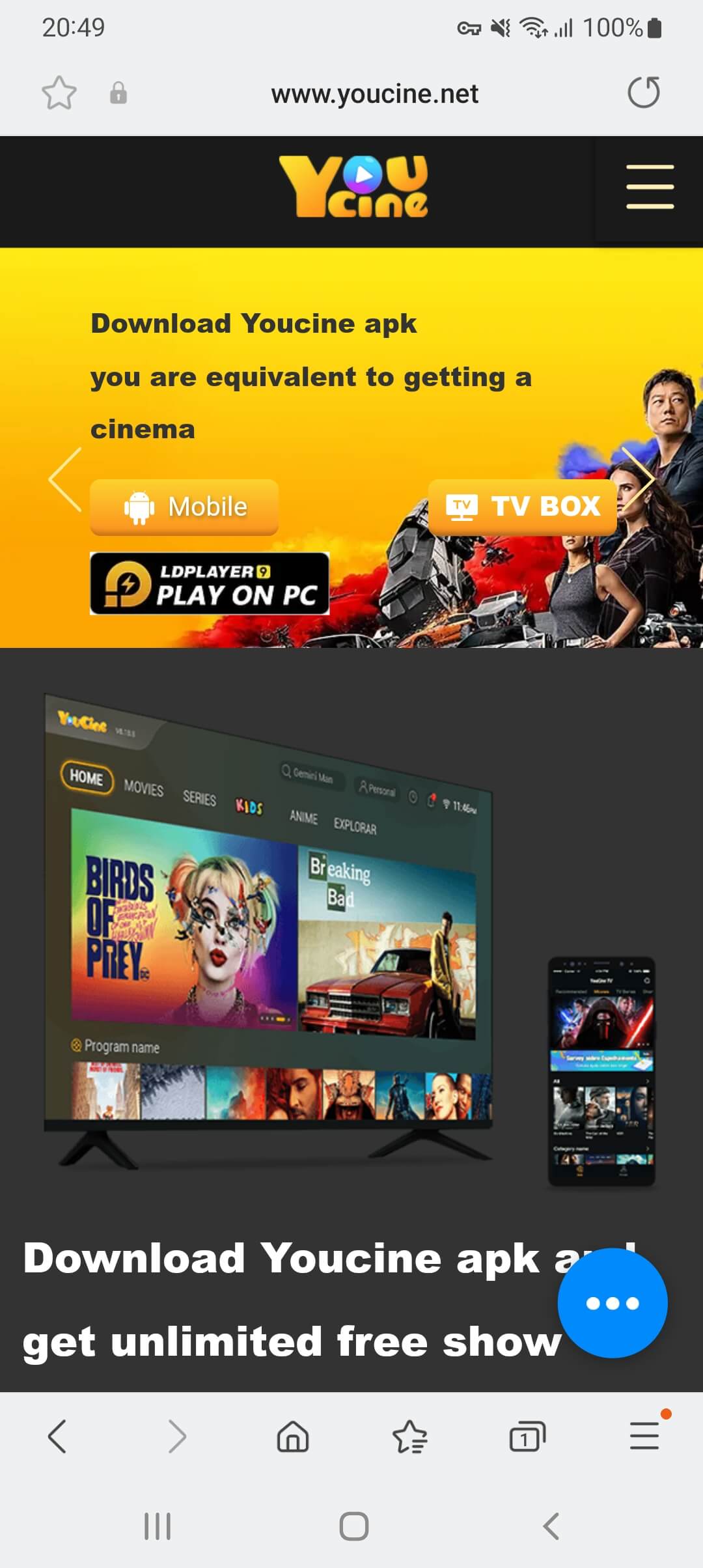 Free Film,YouCine apk,Tv Box,PC,Smart Tv