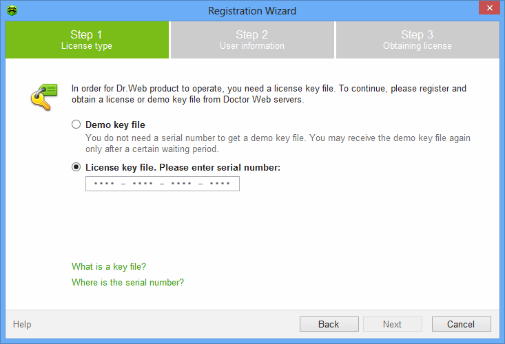 Registering And Acquiring A License Key File Dr Web Innovative