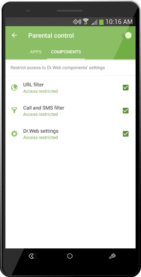 Parental control Dr.Web per Android