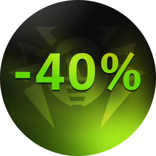 Скидки на антивирусную защиту Dr.Web -40%